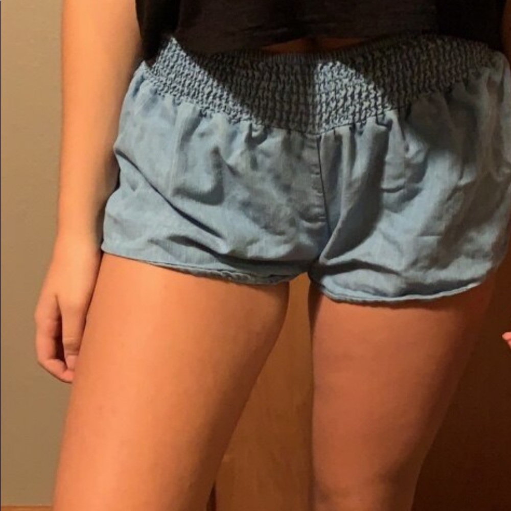 Jean material shorts